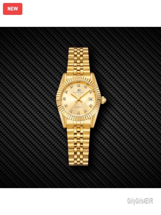 Women\'s Analog Casual Watch - Quartz Movement, Scratch Resistant, Gold